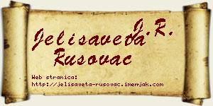 Jelisaveta Rusovac vizit kartica